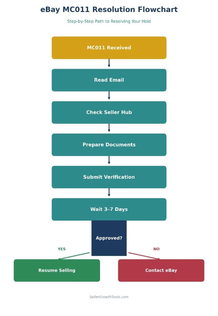 eBay mc011 resolution flowchart step by step