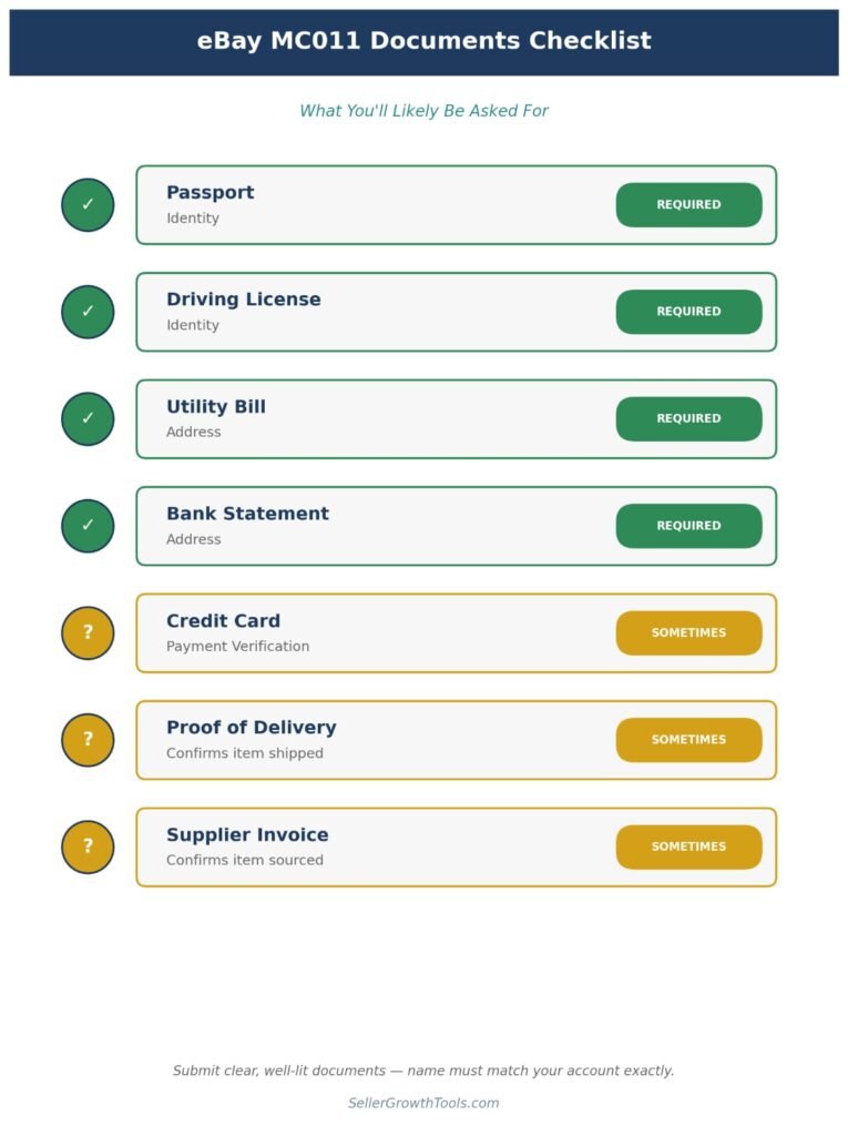 eBay mc011 required documents checklist